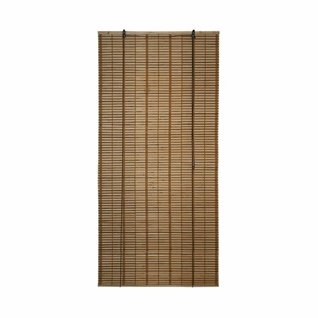 SLEEP EZ 36 x 72 in. Bamboo Midollino Wooden Roll Up Blinds Light Filtering Shades, Light Brown SL2519124
